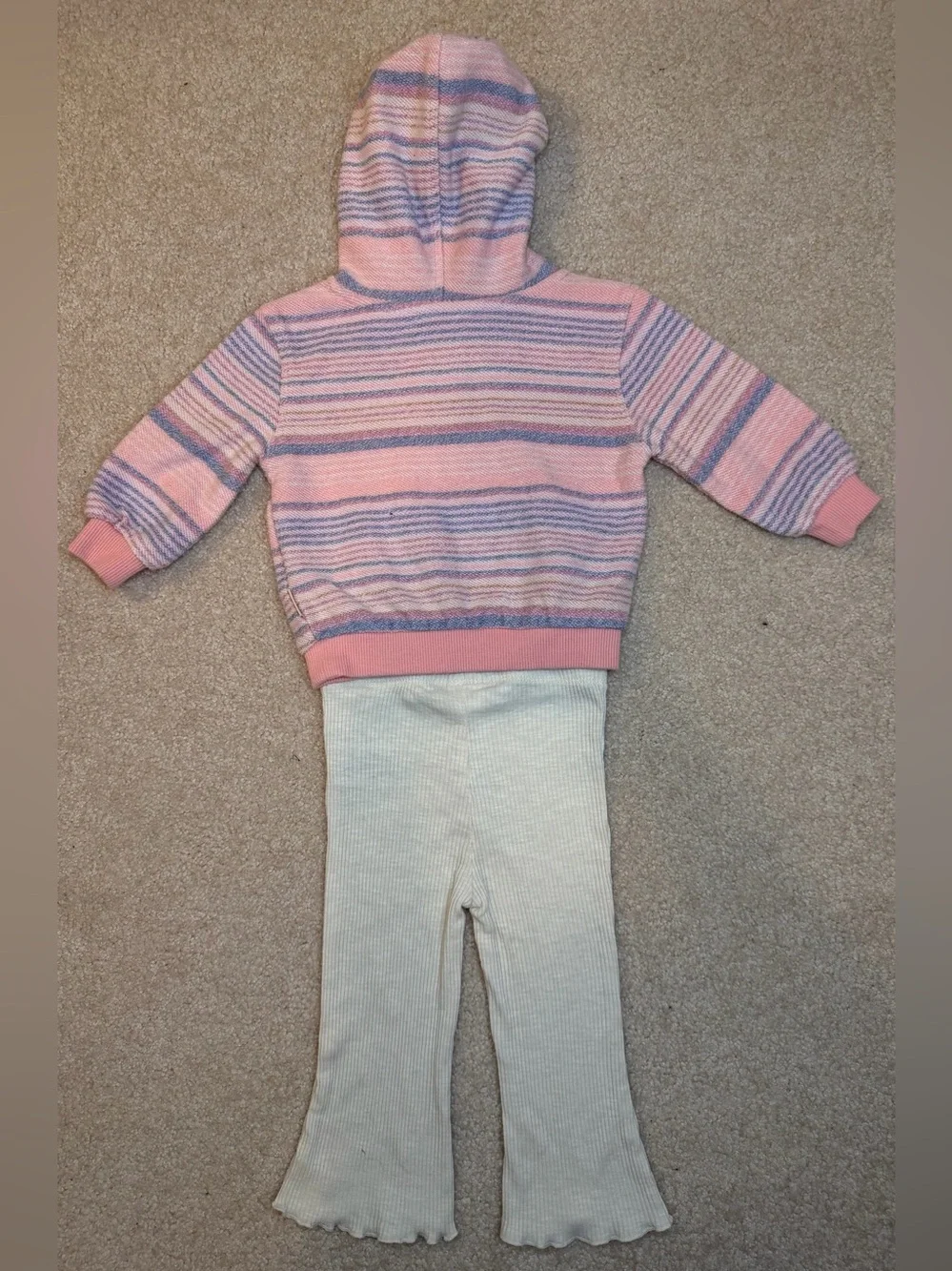 Roxy French Terry Pullover & Ribbed Wide Leg Pants Matching Set